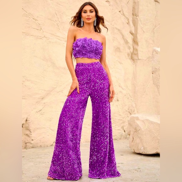 BEAUTIFUL 2 piece violet set. - Picture 1 of 4